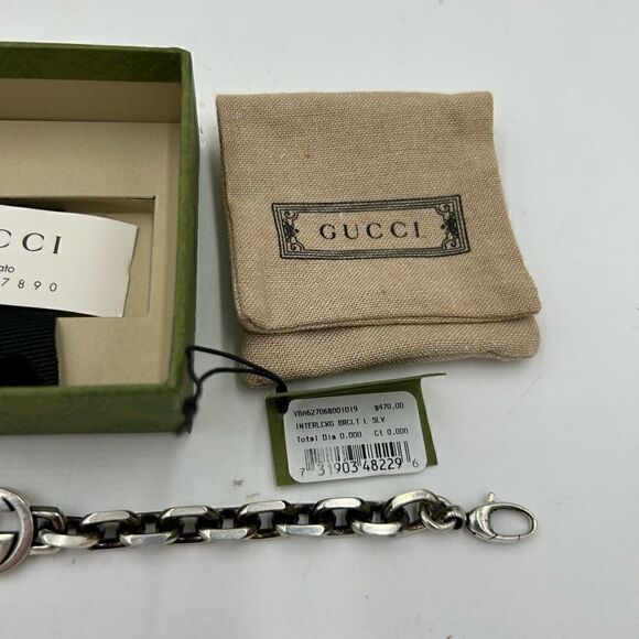 SOLD!!!!!!       Gucci interlocking G bracelet silver made in Italy - Picture 4 of 10